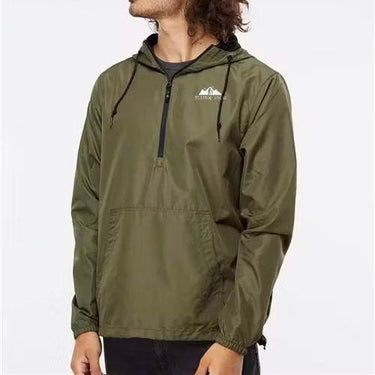 The "RidgeRunner" Quarter - Zip Rain Jacket / Windbreaker Hilltop Packs - Hilltop Packs LLC