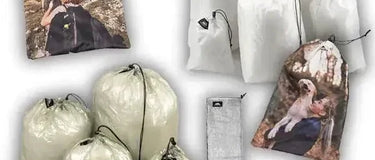 Ultralight stuff sacks in several sizes, sewn by hand in Waynesburg, Pennsylvania