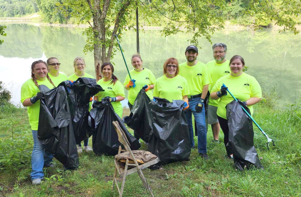 We helped clean up a local lake - Hilltop Packs LLC