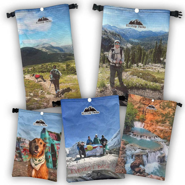 Dry Bags w/ Custom Printing (Challenge D50T ultralight fabric) - Hilltop Packs LLC