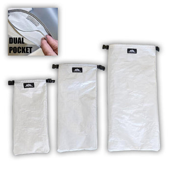 Dual Pocket Gadget Bags White (Challenge D50T fabric)