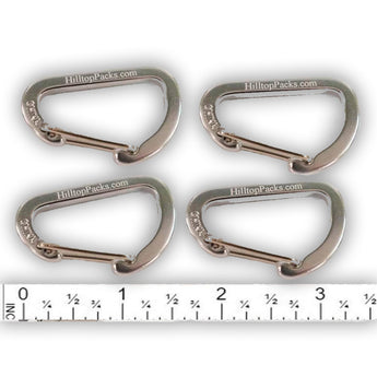 Micro Carabiners (4pk) 1.6" Strong Wire Gate Closure Ultralight