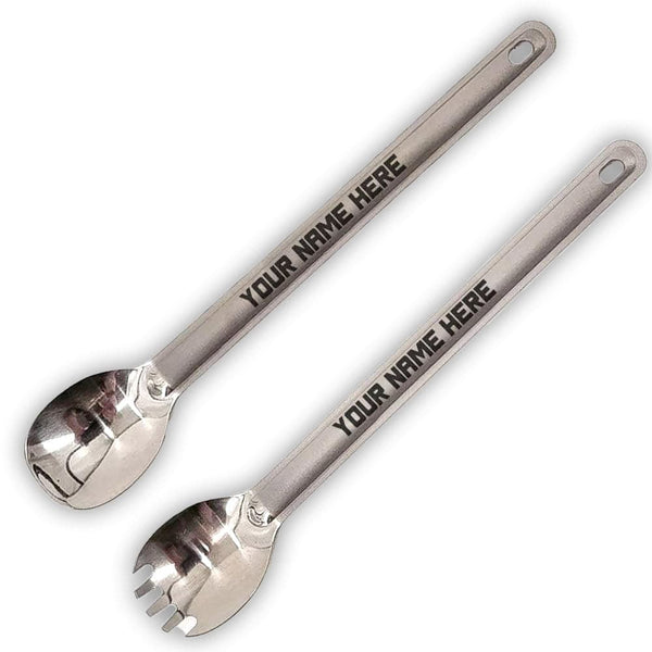 Spoon OR Spork Custom Printed (Titanium) - Hilltop Packs LLC