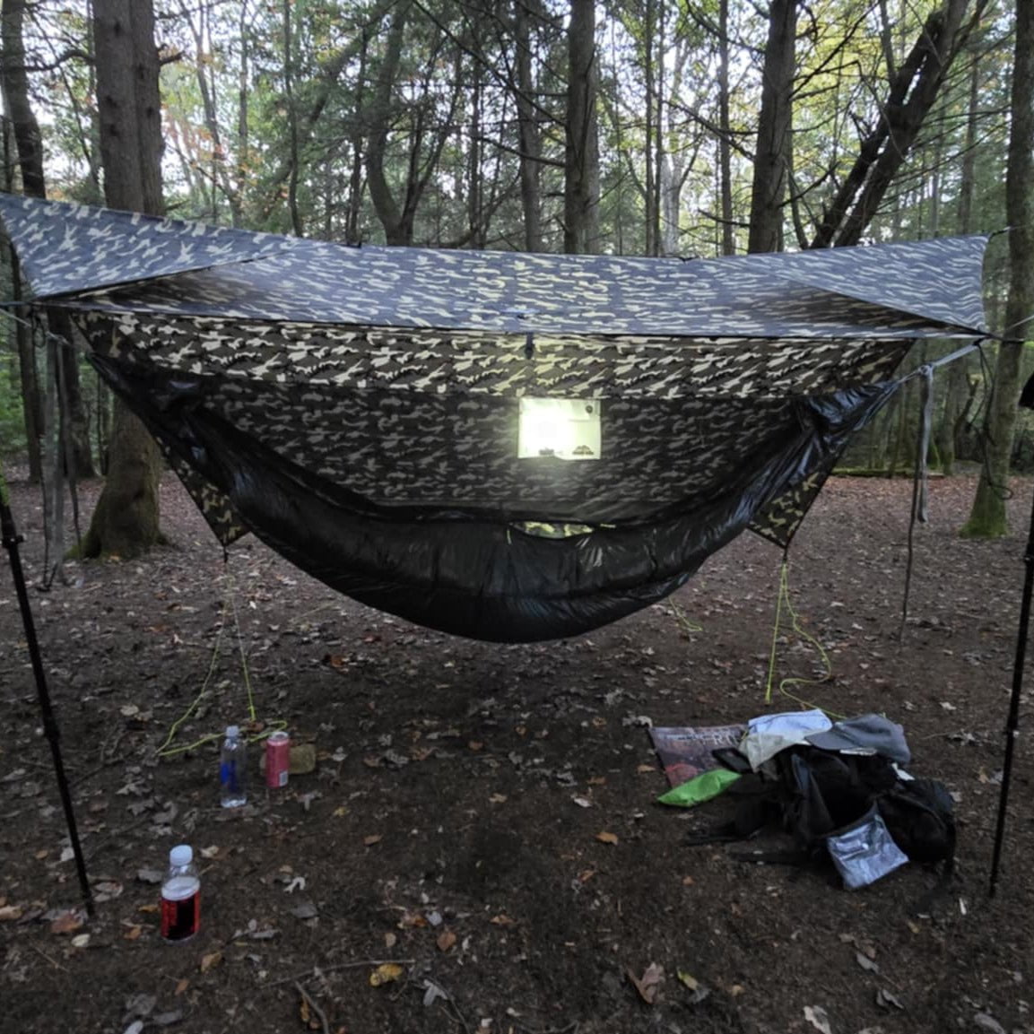 Ultralight Hammock Ridgeline Organizer (Gear Storage) Regular 2 pockets per side
