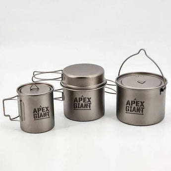 Cook Pots made with ultralight Titanium Apex Giant - Hilltop Packs LLC