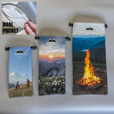 Dual Pocket Gadget Bags w/ Custom Printing (ECOPAK) - Hilltop Packs LLC