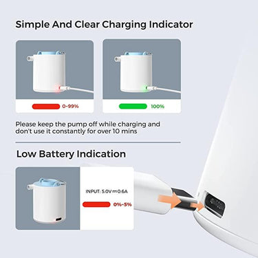 FLEXTAILGEAR Tiny Pump "Original" Portable Air with 1300mAh Battery Rechargeable - Hilltop Packs LLC