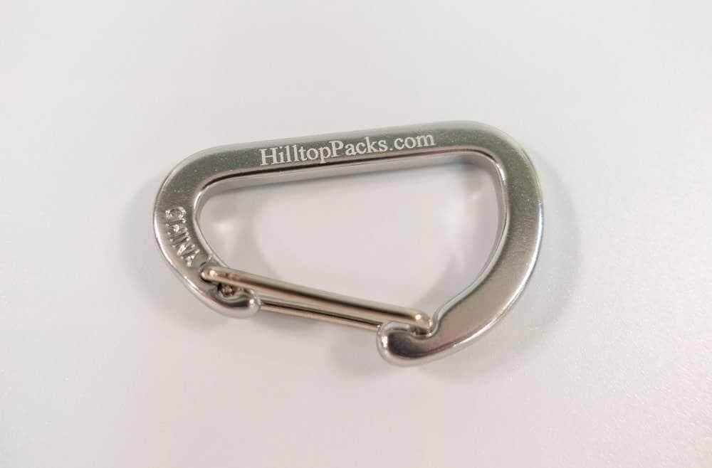 Micro Carabiners (4pk) 1.6" Strong Wire Gate Closure Ultralight - Hilltop Packs LLC