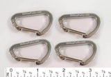 Micro Carabiners (4pk) 1.6" Strong Wire Gate Closure Ultralight - Hilltop Packs LLC