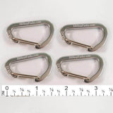 Micro Carabiners (4pk) 1.6" Strong Wire Gate Closure Ultralight - Hilltop Packs LLC