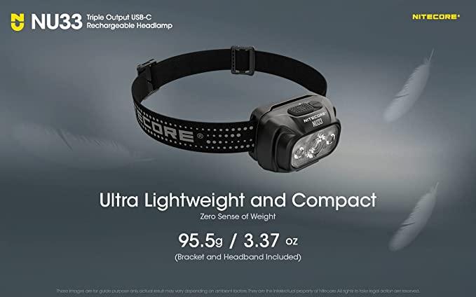 NU33 Nitcore Rechargable Headlamp 700 Lumen USB-C - Hilltop Packs LLC