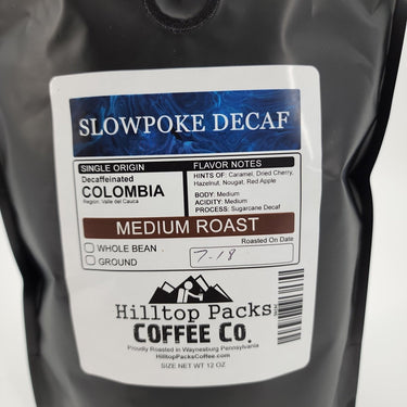 Slowpoke Decaf - Medium Roast - Hilltop Packs LLC