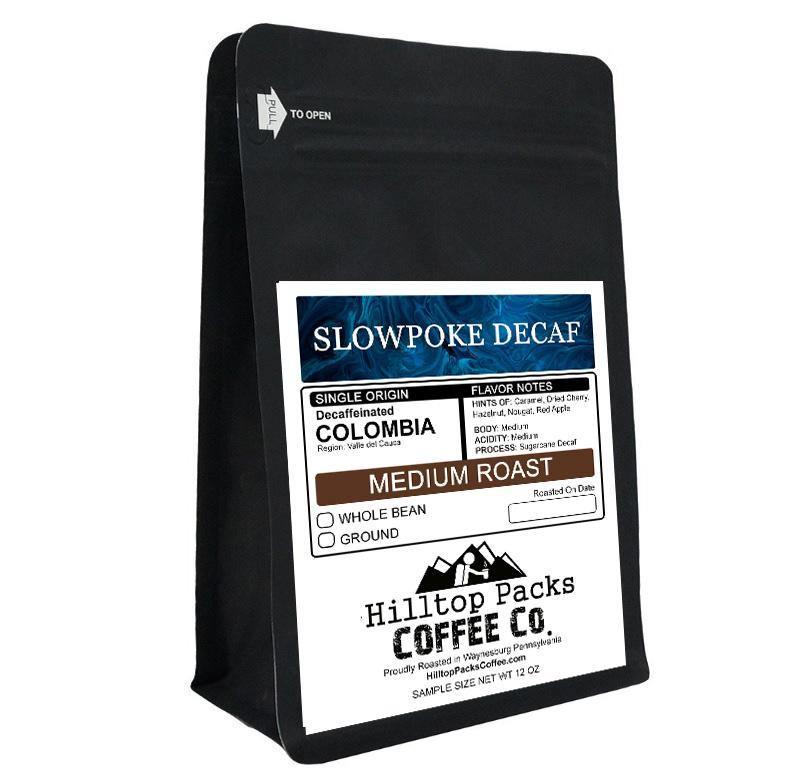 Slowpoke Decaf - Medium Roast - Hilltop Packs LLC
