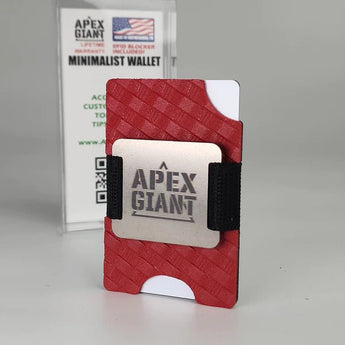 Wallet - Basket Weave EMT Red - APEX GIANT - Hilltop Packs LLC